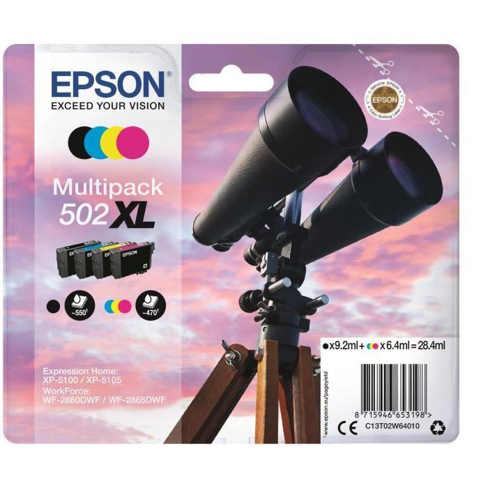 Epson Multipack 502 XL - Бинокль - Черный, Голубой, Желтый, Пурпурный (C13T02W64020)