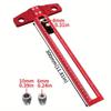 2 in 1 Line Marking Ruler Aluminum Alloy Scriber Marking Ruler  Woodworking
