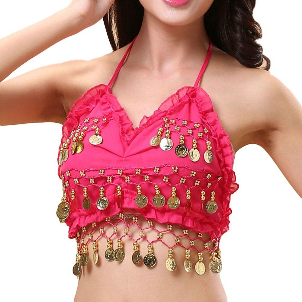 Women Tassel Dance Wear Nightclub Performance Top Halter Bra Show Costumes Belly Dance Bra