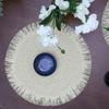 Round Heat Resistant Place Mat with Tassel Dining Table Mat Braided Placemat  Home
