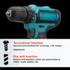 Brushless Cordless Electric Drill Screwdriver Set Double Speed 18+1Torque LED Lighting Rechargeable 1/2PCS Battery