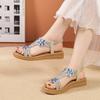 Fashion Summer New Bohemian Women Lightweight Flat Sandals Ladies Soft Bottom Slip-on Beach Sandals Women's Casual Sandals Plus Size