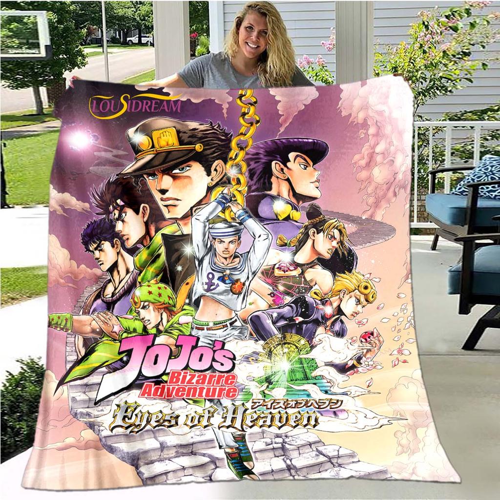 Фланелевое одеяло с 3D принтом «Невероятные приключения Джоджо», мягкое покрывало с мультяшным принтом, покрывало для дивана, одеяло
