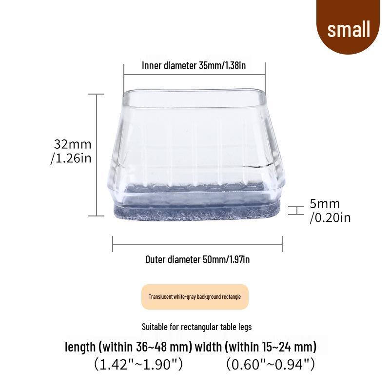 Силиконовые накладки на ножки стульев с фетровыми накладками - Защита мебели и снижение шума