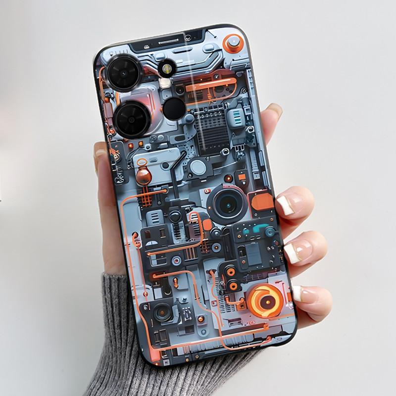 Bright New Pattern Anti-scratch Black Casing For TCL 503 Pattern Cover For TCL K32 5G (T513W)/TCL K33 5G (T513Z) Soft Case
