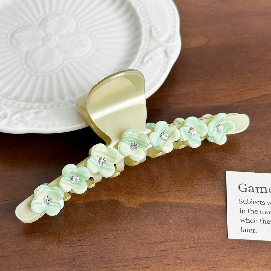 Роскошная большая заколка-краб для волос с потрясающими цветочными акцентами для стильных женщин