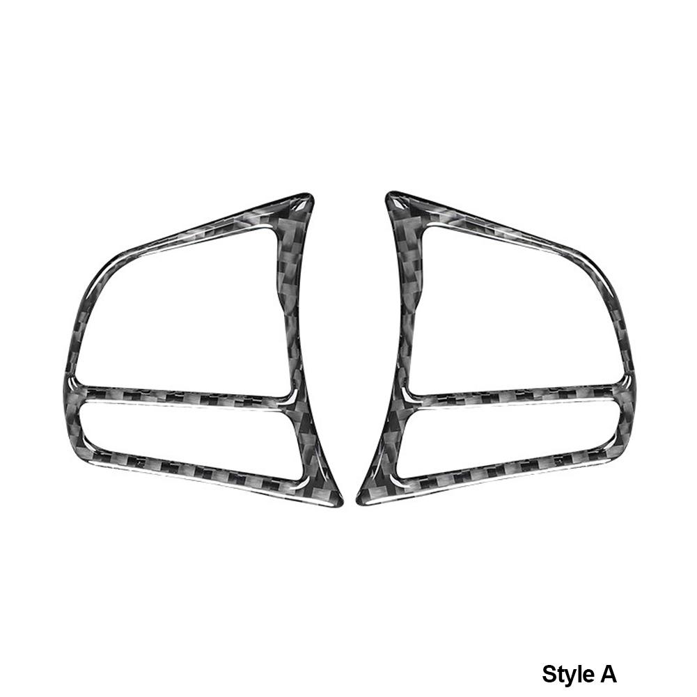 2 шт., наклейки на кнопки рулевого колеса из углеродного волокна для салона автомобиля, отделка, стиль автомобиля для BMW F30 F31 F34 F45 F32 F33 F36 F22