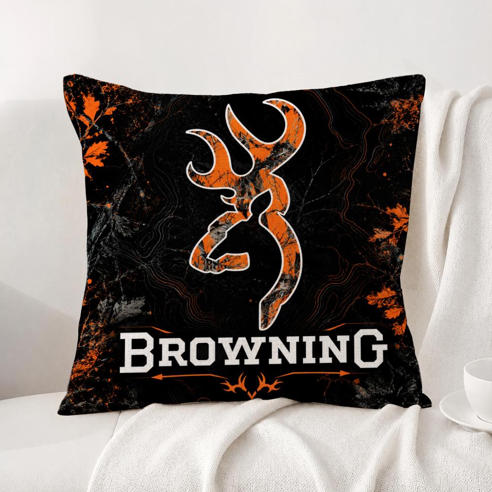 Brand Browning Cushion Cover Natural Linen Pillowcase Set AllinOne Decor Cushion Cover for Sofa Bedroom Chair