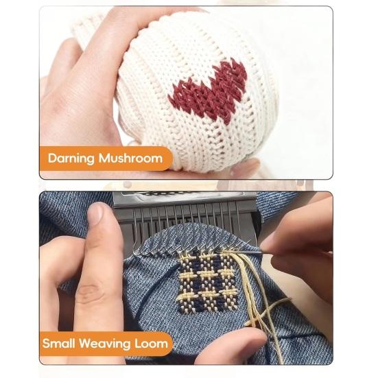 Мини-набор для штопки Деревянный гриб для штопки Набор для вязания заплаток Ткачество