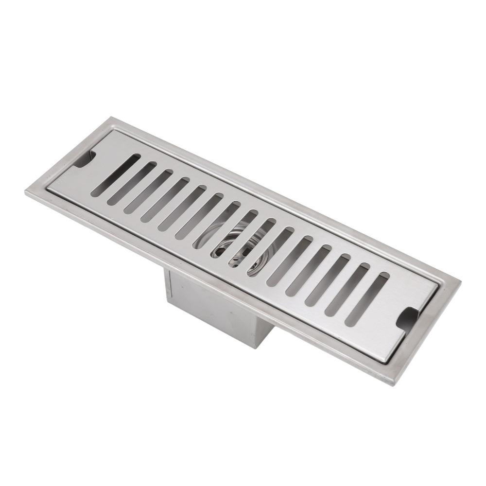 30 × 10 cm / 11.81×3.94in Linear Shower Drain 304 Stainless Steel Shower Floor Drain  Bathroom