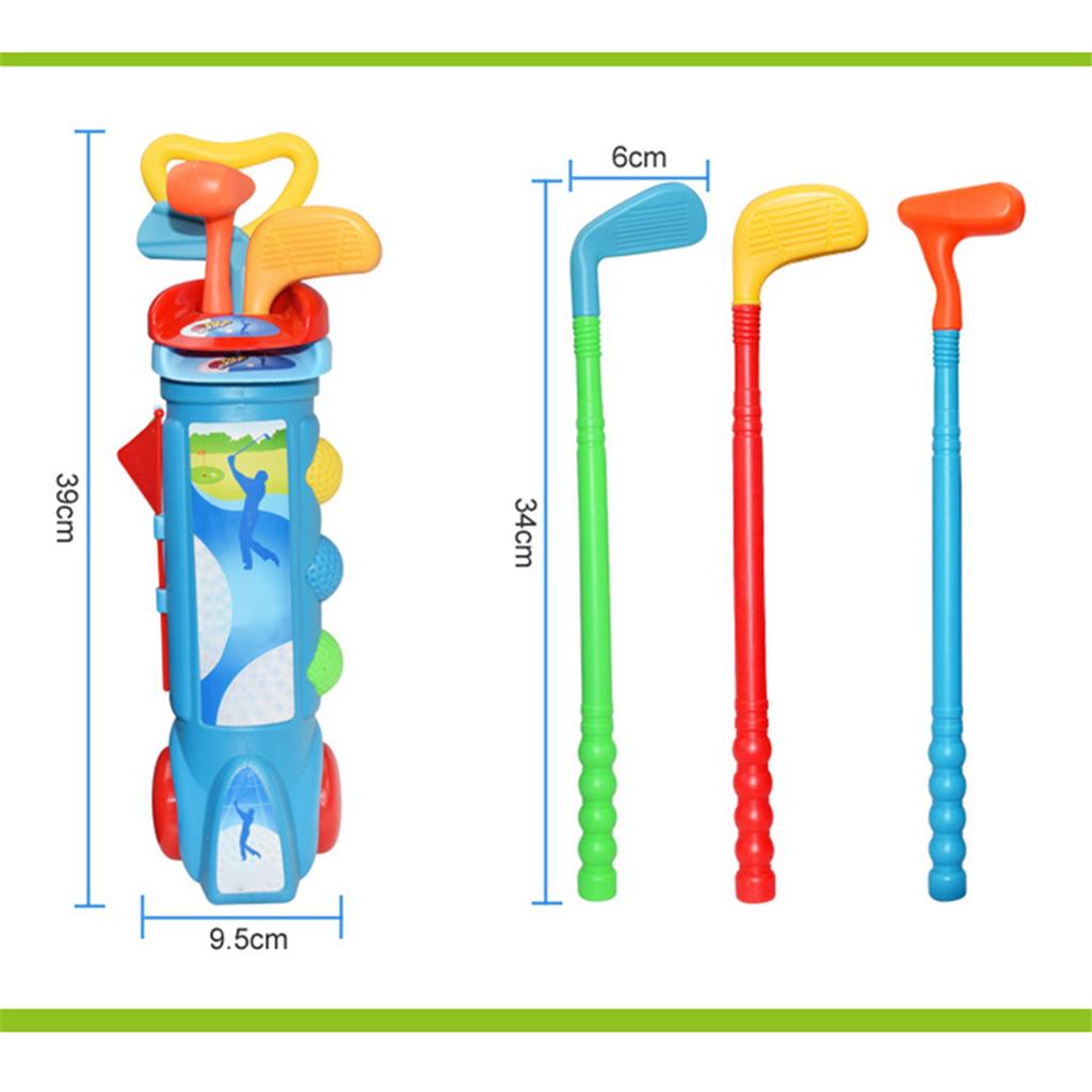 Golf Pro Set Игрушка для детей Ясельного возраста Гольф-клубы Флаги Тренировочные мячи Спортивные мячи в помещении
