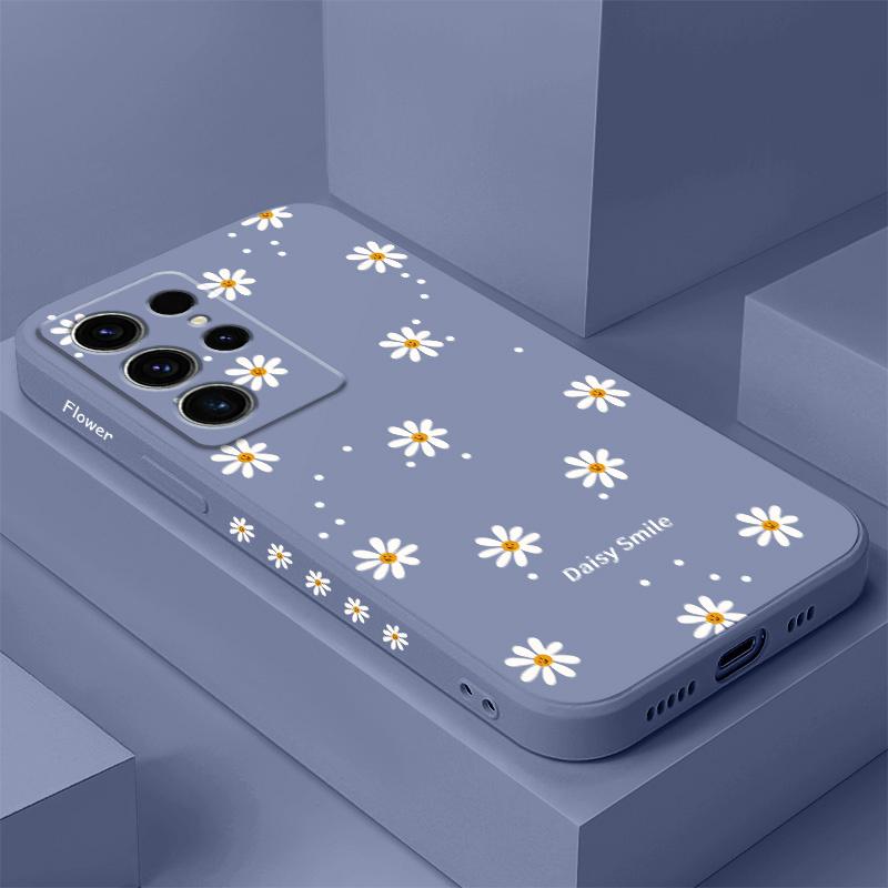 Чехол с ромашкой для Samsung Galaxy S25 S24 S23 S22 S21 S20 S10 S10E Ultra Plus FE Note 20 Ultra Plus
