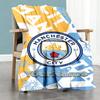 Manchester City 55 Personalized Text Blanket Lightweight Customizable Blanket Warmthful Decor Suitable for Sofa Office Chair Bed Picnics