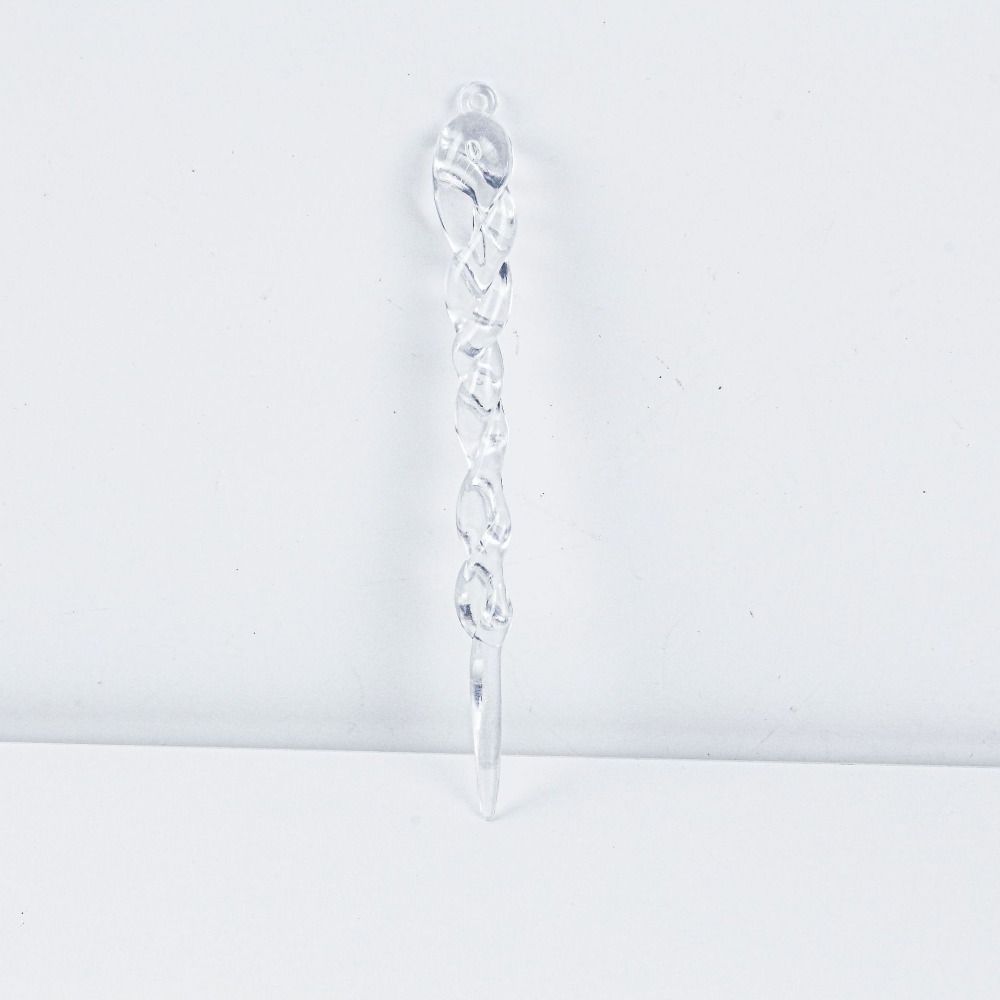 12PCS 12cm Transparent Icicle Thread Xmas Tree Drop Ornament Creative Ice Strip Pendant Home
