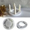 3D Candlestick Silicone Mold 4 Holes Candle Base Molds Candle Holder Making Mould Versatiles Round Decorations Moulds