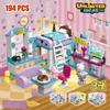 3in1 Girls Friends Morden Princess Playground Designer Set Castle House Bedroom DIY Building Block Toys for Kids Christmas Gifts