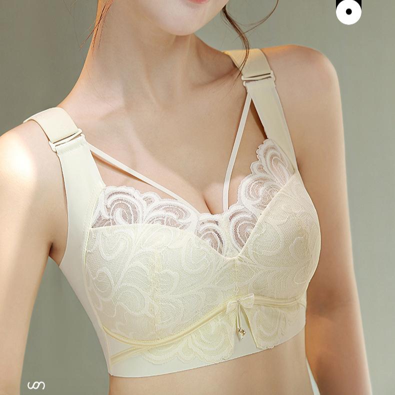 Бюстгальтер большого размера Женский кружевной тонкий бюстгальтер с полной чашкой без косточек, с эффектом пуш-ап