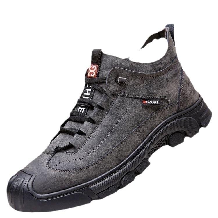 Мужские зимние хлопковые ботинки мужские, плюшевые, на толстой подошве, износостойкие, универсальные, для спорта и отдыха, теплые, зимние ботинки