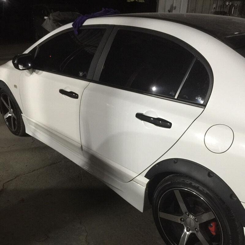 Для Honda Civic 8th 2006 2007 2008 2009 2010 2011 автомобильный стиль из углеродного волокна, внешняя дверная ручка, молдинг, накладка, декор