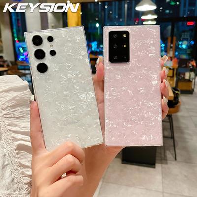 KEYSION Чехол с рисунком ракушки для Samsung S24 Ultra 5G S24 FE S23+ Plus, женский противоударный чехол для телефона Galaxy Note 20 Ultra