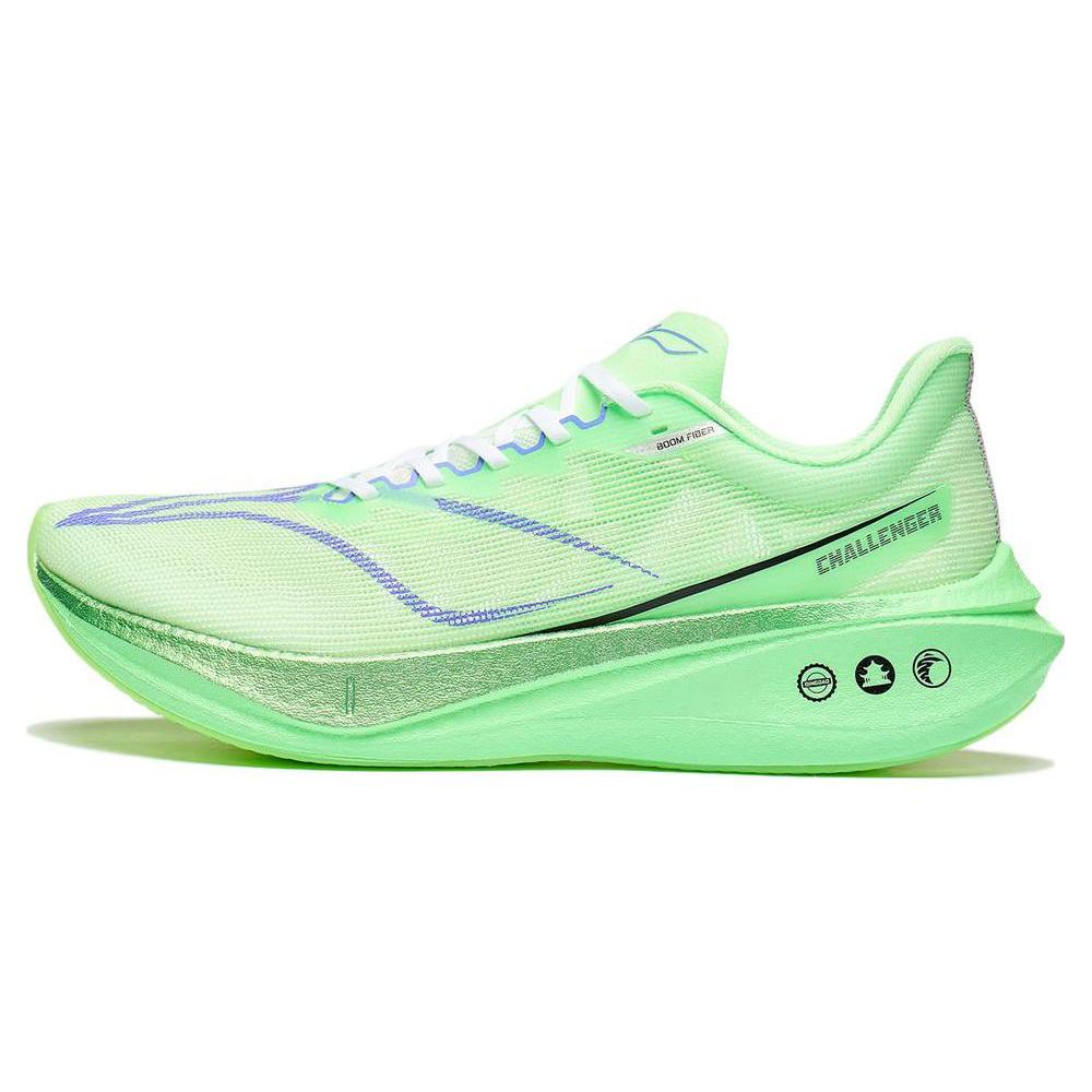 Li Ning Feidian 3 Challenger Амортизация Скользкие Устойчивые к истиранию Низкие Спринтерские Беговые кроссовки Мужские Зеленые ARMT037-16