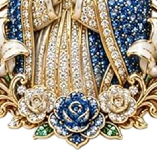 Sacred Heart of Jesus Brooch Confirmation Souvenir Christian Faith with Enamel