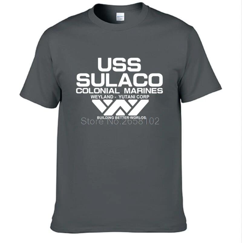 Fashion Uscss Tshirt Alien Uss Sulaco Colonial Marines Aliens Off World Short Sleeve Tshirt Unisex Cotton O Neck Tees