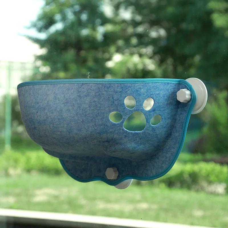 Гамак для кошек на окно с прочными присосками, подвесная лежанка для питомца, котенка, для сна, для хранения, теплая клетка для хорька, полка для кошки, сиденье, кровати, полумесяц, кошачье гнездо