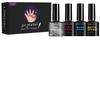 Nail Gel Polish Kit Base Coat Top Coat Color Gel Nail Art Tool Set Full Kit with Box