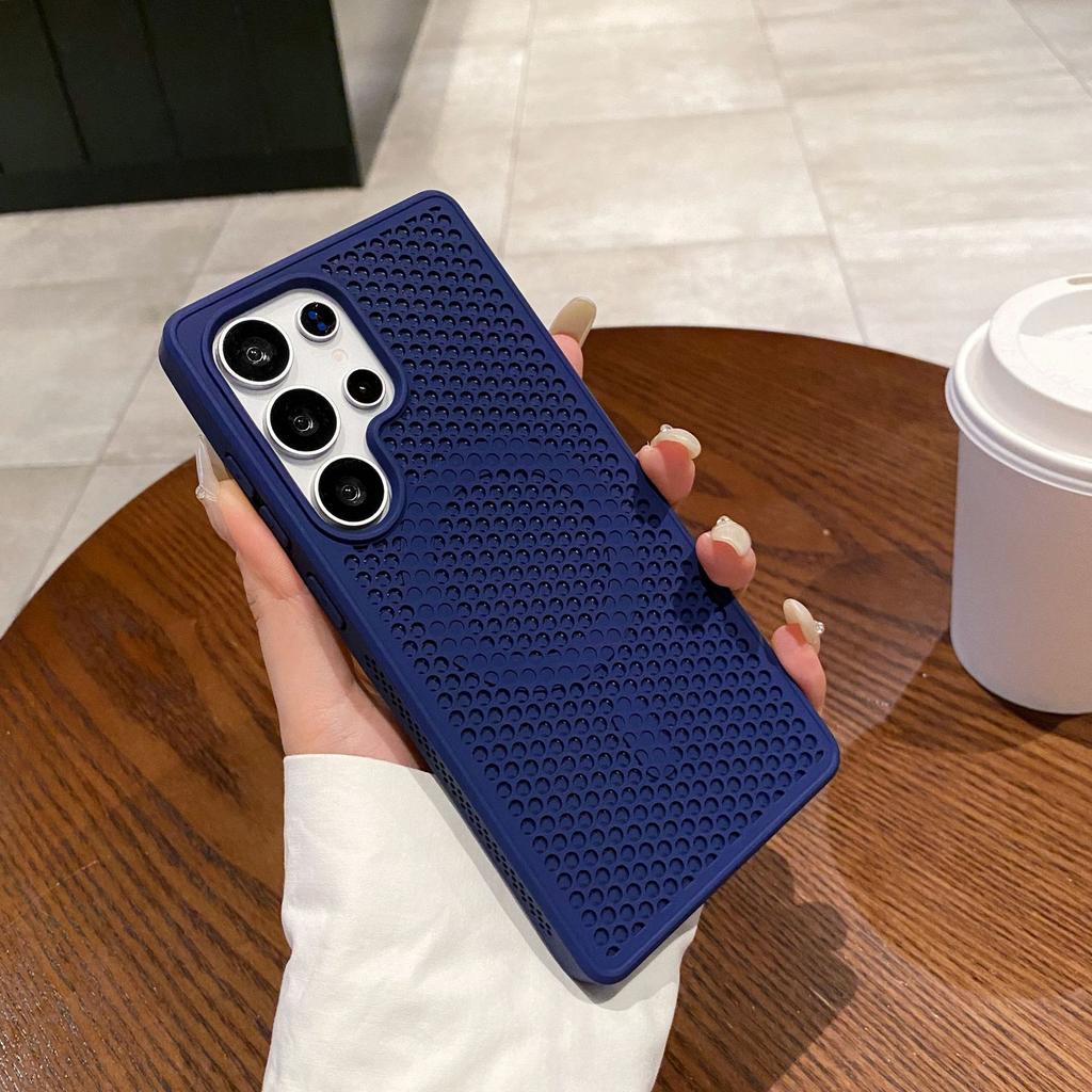 Охлаждающая сетка в виде пчелиных сот, подходит для Samsung S25 Ultra, чувствительный к коже магнитный чехол для телефона S24 Ultra, противоударный защитный чехол