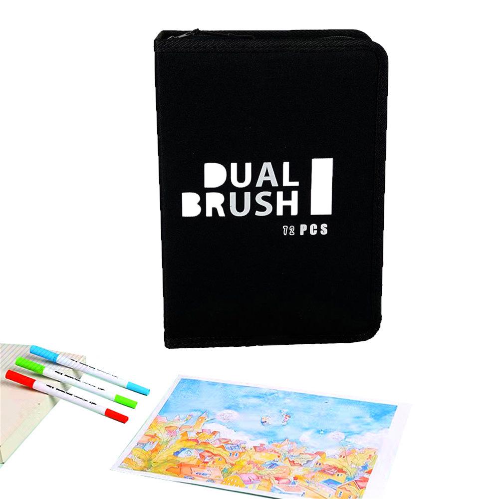 Детские двухсторонние мягкие акварельные ручки - Смываемые, кисти на водной основе