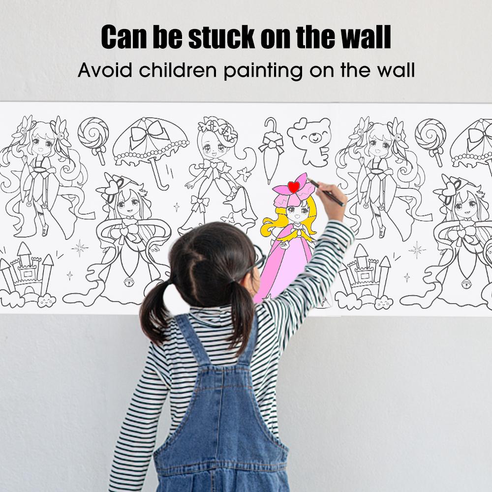 1PCS Three Meters of Children's Graffiti Scroll