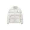 Anta Letter Zipper Stand Collar Long Sleeve Down Jacket Women Outerwear Stone-White 162348903-1