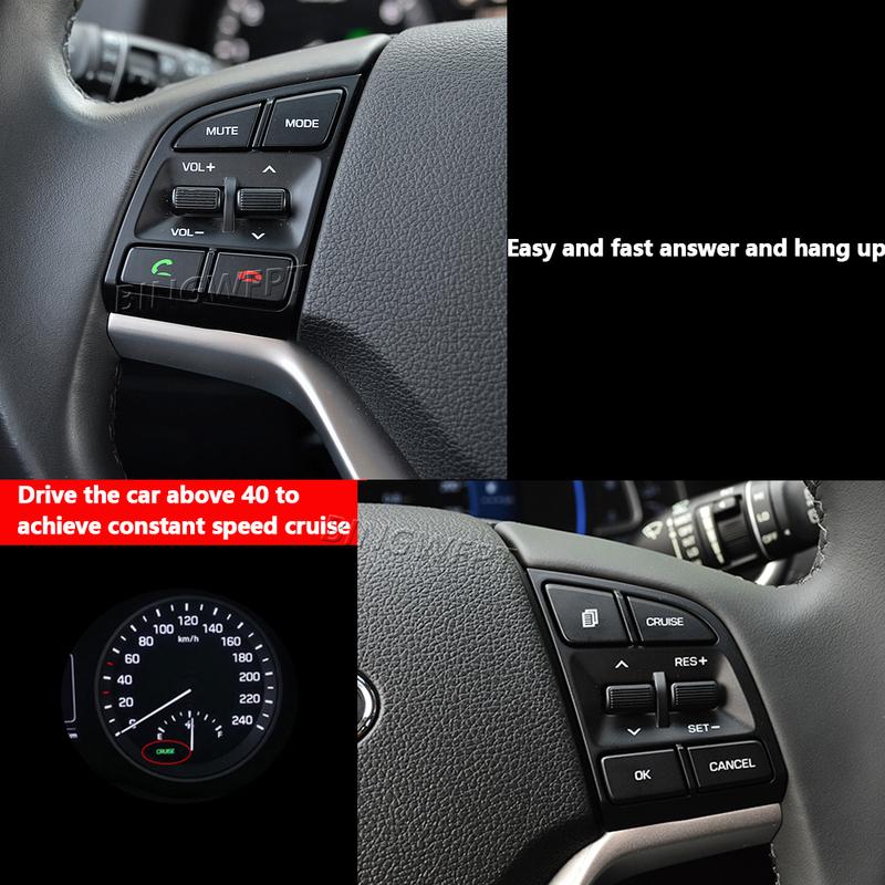 BINGWFPT Steering Wheel Buttons For Hyundai Tucson 2015-2019 Steering Wheel Cruise Control Button Switch 96720D3200