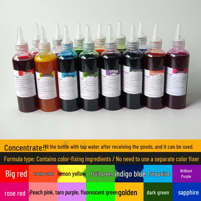 14-Color Eco-Friendly Tie-Dye Kit: Includes DIY Tools and Cold Dye Pigments, 250ML Bottles