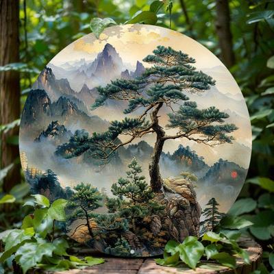 Очаровательная круглая деревянная табличка в виде сосны - идеально подходит для декора дома, офиса, гаража и кафе, идеальный подарок для любителей садоводства