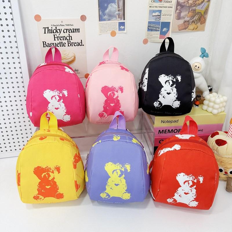 Kindergarten Middle And Small Class Students Schoolbag Cartoon Cute Bear Boys And Girls Backpack Children'S Backpack