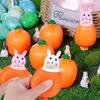 1-5 шт. Пасхальные сжимаемые игрушки Морковка Кролик Игрушки-антистресс Всплывающий мягкий кролик в морковке Снятие стресса для детей Взрослых Новинка