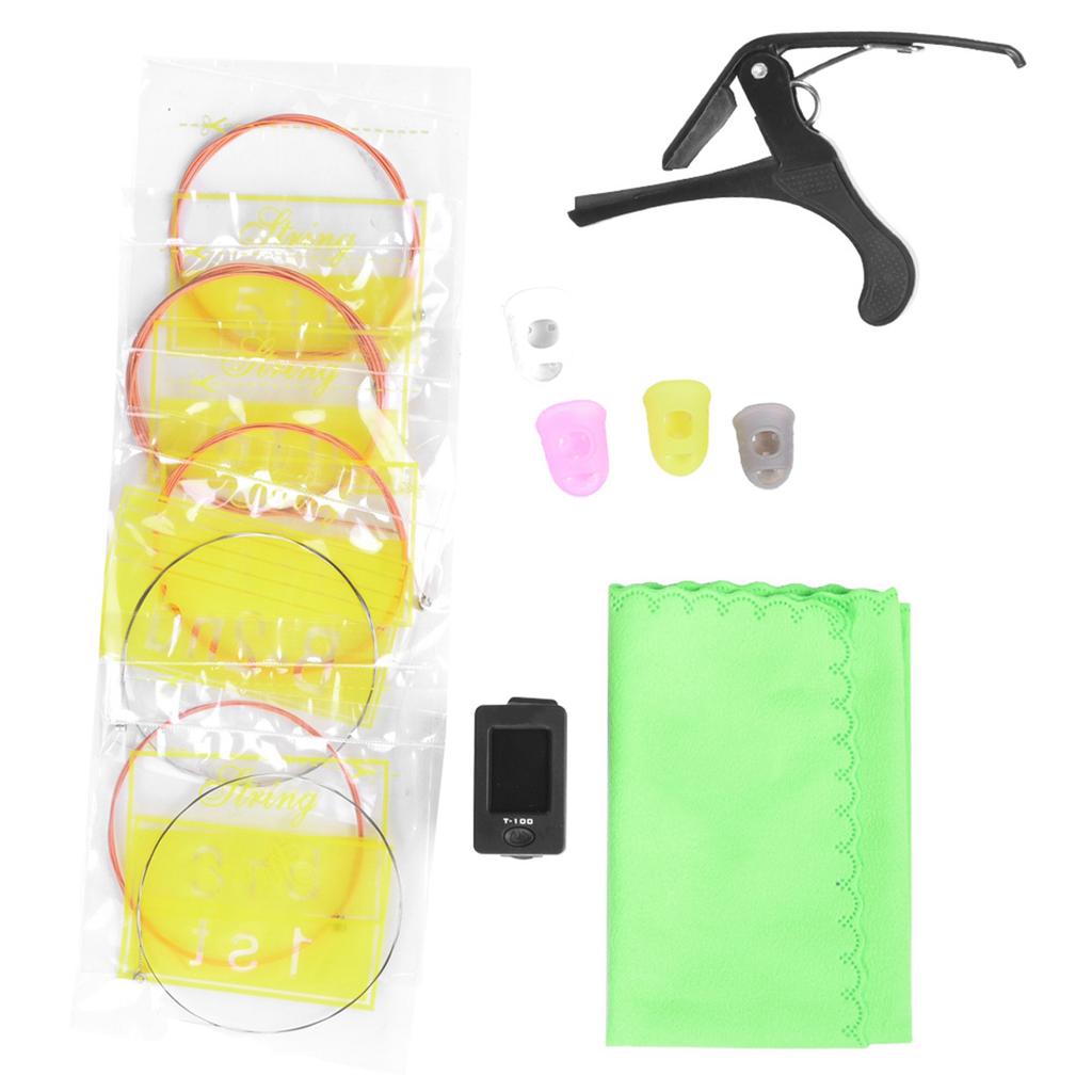 38in Acoustic Guitar Musical Instrument Set with Tuner Capo for Beginner