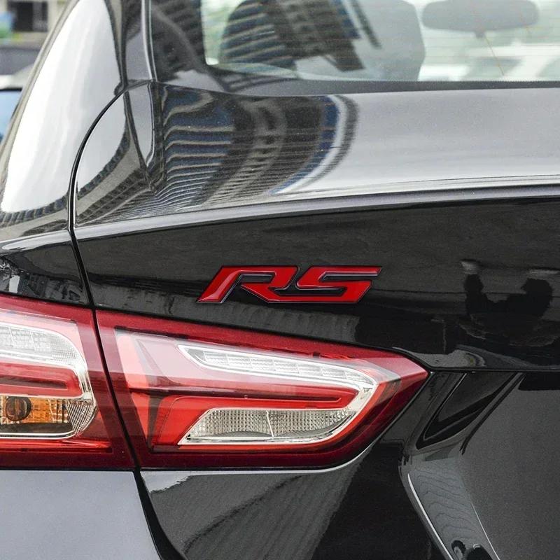 PDKLM1 3D Металлическая Красная Черная Логотип RS Эмблема Буквы Значок Автомобиля Наклейка на Багажник Для Chevrolet Chevy Blazer Onix Sonic RS Наклейка Аксессуары