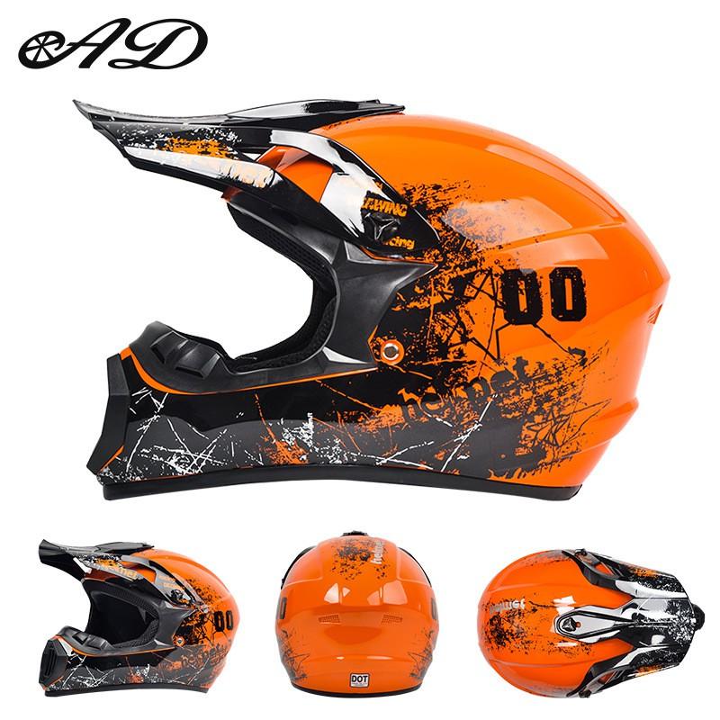 DOT Certified Full Face Off-Road Motorcycle Helmet Dirt Bike ATV Trail Riding Safety Gear