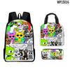3d Sprunki Game Backpack With Waterproof Lunch Bag And Pencil Case For School