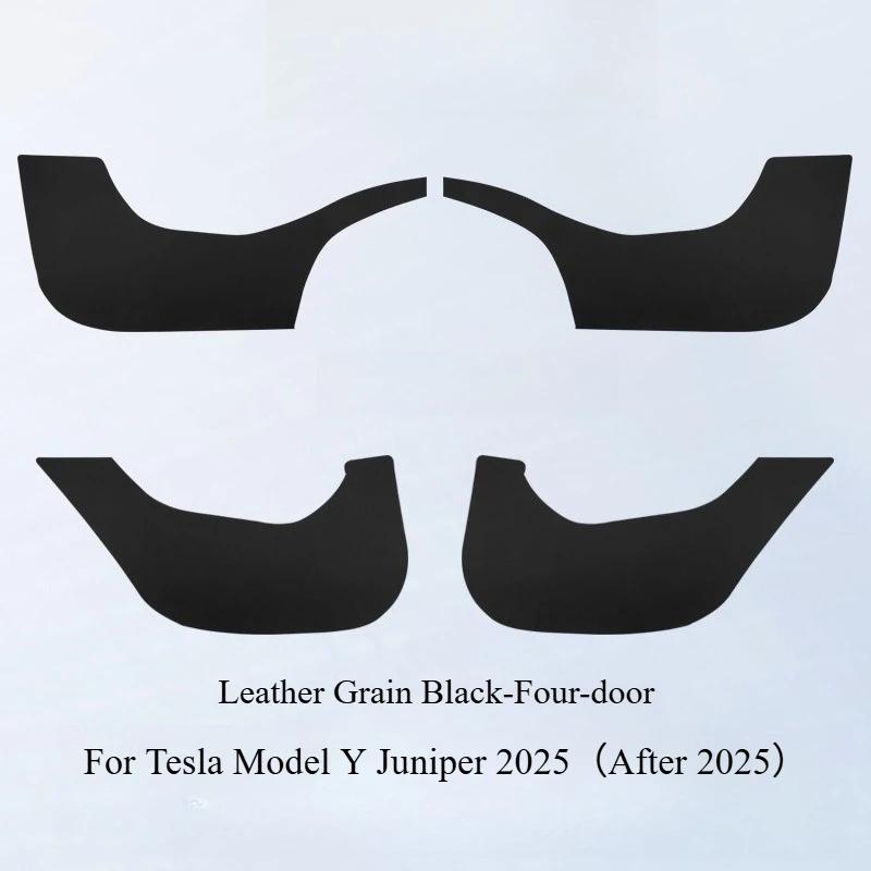 For Tesla Model 3 Y Car Door Anti-Kick Pad Leather Sticker Trim Side Door Sill Protector Cover Car Interior Decoration 2017-2025