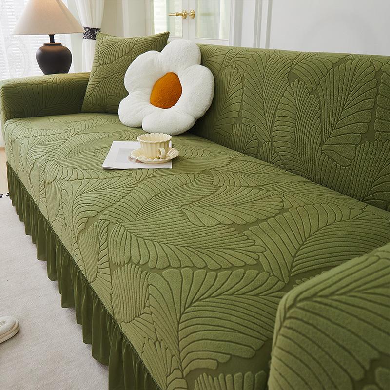 Jacquard Velvet Sofa Cover New All Inclusive Universal Cover Four Season Universal Skirt Sofa Cover Anti Cat Scratch Cover