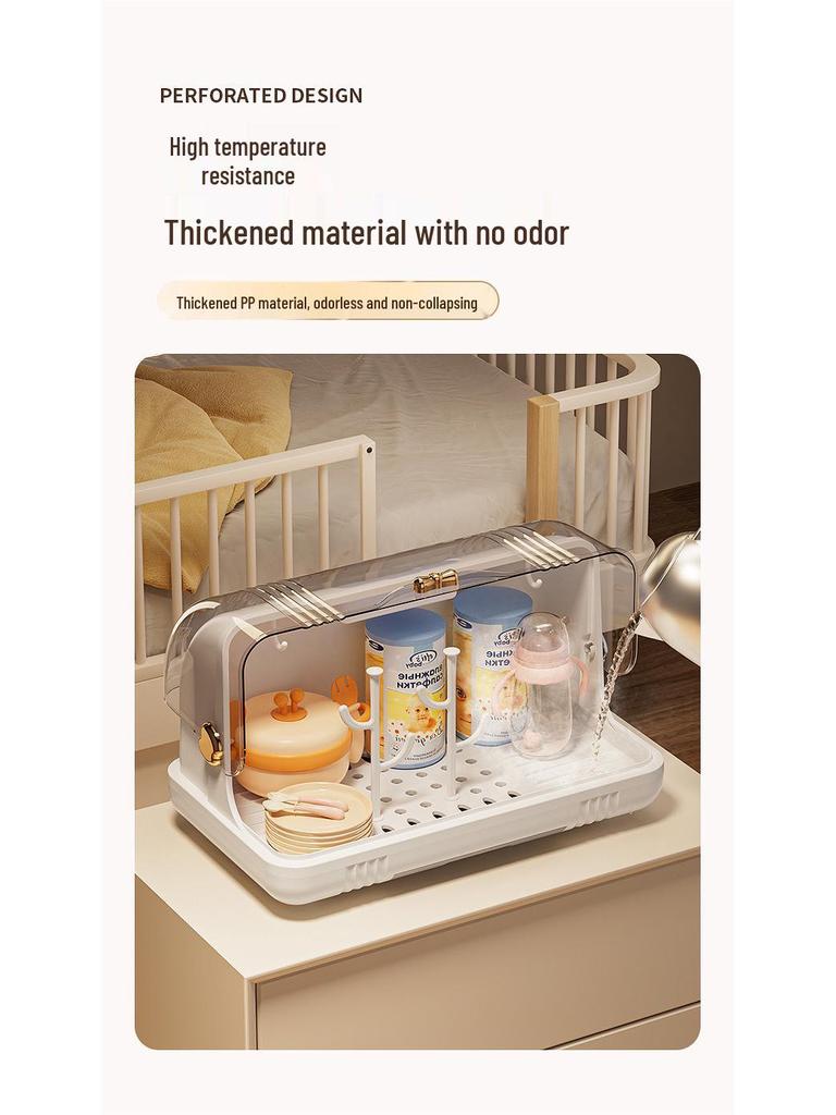 Стерилизатор для детских бутылочек и посуды, стойка для хранения с пылезащитной крышкой