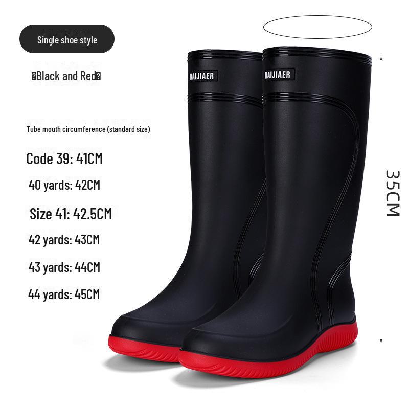 Водонепроницаемые нескользящие резиновые сапоги унисекс для работы и моды