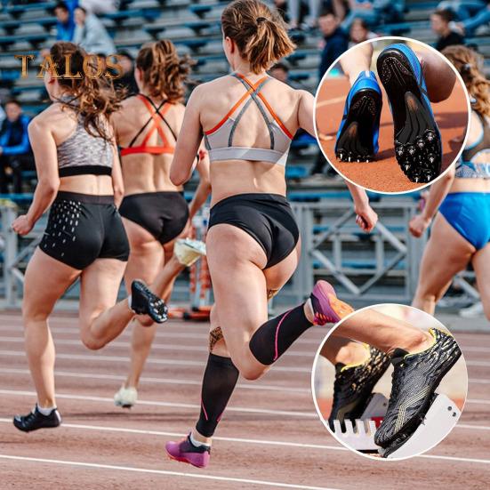 120 Pcs 1/4 Inch Track Spikes Stainless Steel Pyramid Sports Shoes Replacement Spikes with Spike Wrench for Track Cross Country Running Sprinting