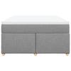 Maison Exclusive - Sommier à lattes de lit avec matelas Gris clair 140x190cm Tissu
