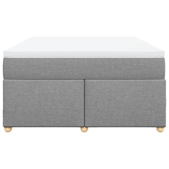 Maison Exclusive - Sommier à lattes de lit avec matelas Gris clair 140x190cm Tissu