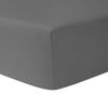 DUBLANC Fitted Sheet 160 X 200 Cm ANTHRACITE GRAY - 100% Cotton